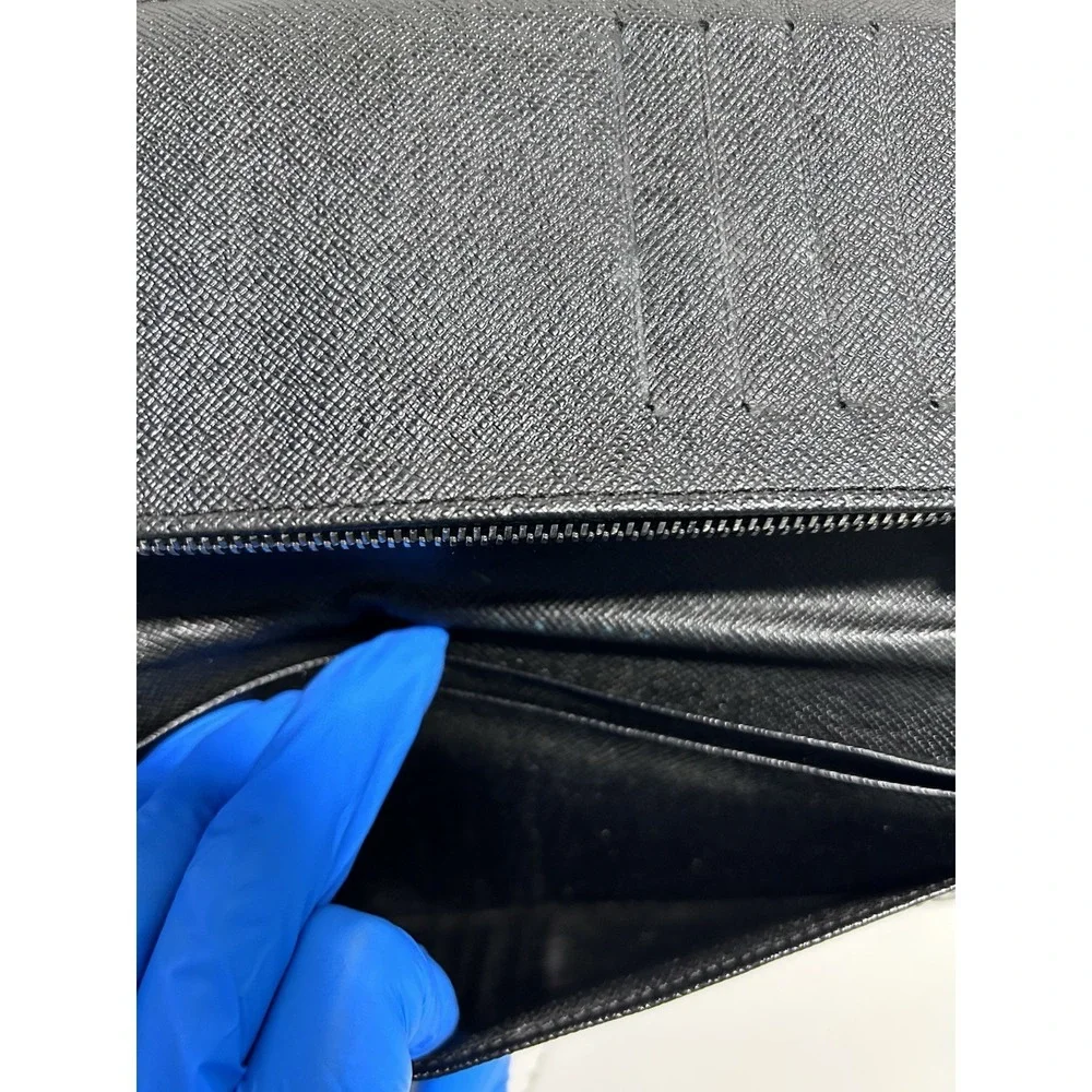 LOUIS VUITTON LV Vintage Brazza Long Bifold Wallet Damier Graphite Authentic